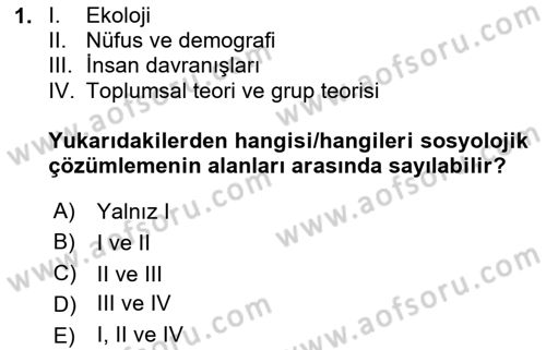 Davranış Bilimlerine Giriş Dersi 2020 - 2021 Yılı Yaz Okulu Sınav Soruları 1. Soru