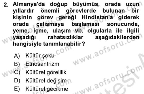 Davranış Bilimlerine Giriş Dersi 2020 - 2021 Yılı Yaz Okulu Sınav Soruları 2. Soru