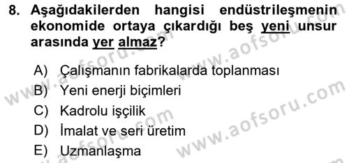 Davranış Bilimlerine Giriş Dersi 2020 - 2021 Yılı Yaz Okulu Sınav Soruları 8. Soru