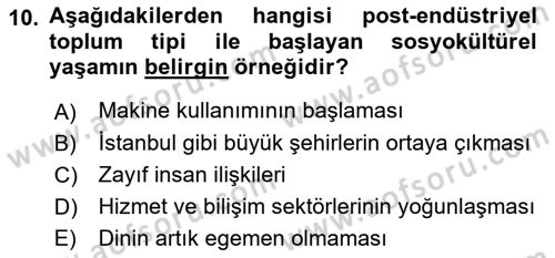 Davranış Bilimlerine Giriş Dersi 2021 - 2022 Yılı (Vize) Ara Sınav Soruları 10. Soru
