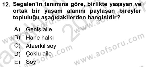 Davranış Bilimlerine Giriş Dersi 2021 - 2022 Yılı (Vize) Ara Sınav Soruları 12. Soru
