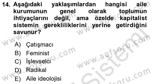 Davranış Bilimlerine Giriş Dersi 2021 - 2022 Yılı (Vize) Ara Sınav Soruları 14. Soru