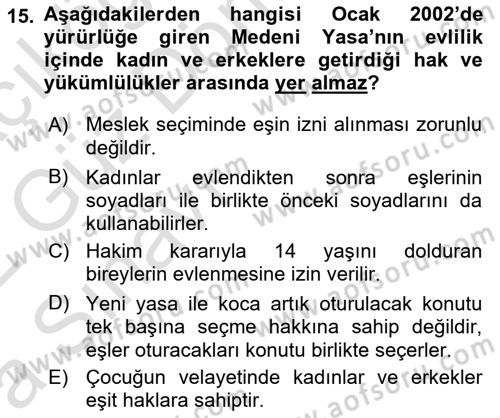 Davranış Bilimlerine Giriş Dersi 2021 - 2022 Yılı (Vize) Ara Sınav Soruları 15. Soru