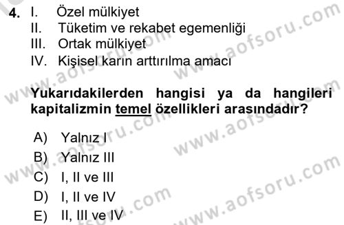 Davranış Bilimlerine Giriş Dersi 2021 - 2022 Yılı (Final) Dönem Sonu Sınav Soruları 4. Soru