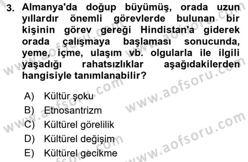 Davranış Bilimlerine Giriş Dersi 2021 - 2022 Yılı Yaz Okulu Sınav Soruları 3. Soru