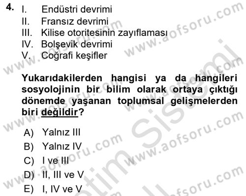 Davranış Bilimlerine Giriş Dersi 2021 - 2022 Yılı Yaz Okulu Sınav Soruları 4. Soru
