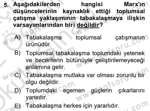 Davranış Bilimlerine Giriş Dersi 2021 - 2022 Yılı Yaz Okulu Sınav Soruları 5. Soru