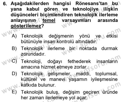 Davranış Bilimlerine Giriş Dersi 2021 - 2022 Yılı Yaz Okulu Sınav Soruları 6. Soru