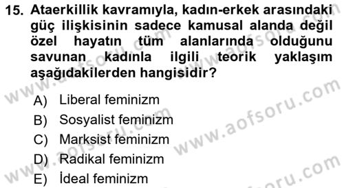 Davranış Bilimlerine Giriş Dersi 2022 - 2023 Yılı (Vize) Ara Sınav Soruları 15. Soru