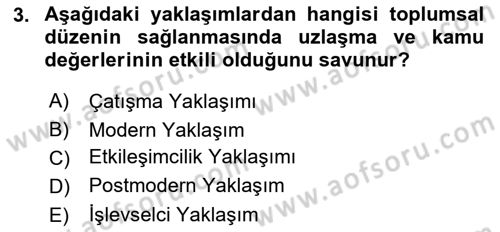 Davranış Bilimlerine Giriş Dersi 2022 - 2023 Yılı (Vize) Ara Sınav Soruları 3. Soru