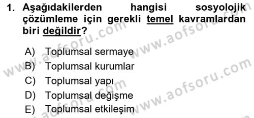 Davranış Bilimlerine Giriş Dersi 2022 - 2023 Yılı (Final) Dönem Sonu Sınav Soruları 1. Soru