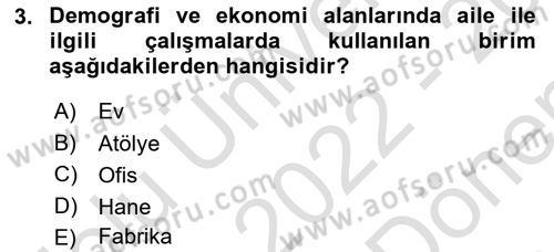 Davranış Bilimlerine Giriş Dersi 2022 - 2023 Yılı (Final) Dönem Sonu Sınav Soruları 3. Soru