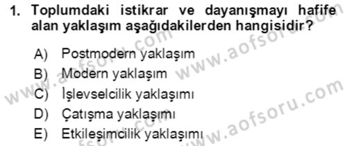 Davranış Bilimlerine Giriş Dersi 2022 - 2023 Yılı Yaz Okulu Sınav Soruları 1. Soru