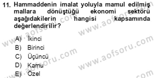 Davranış Bilimlerine Giriş Dersi 2022 - 2023 Yılı Yaz Okulu Sınav Soruları 11. Soru