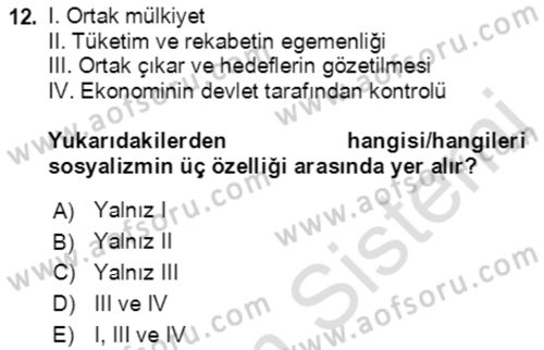 Davranış Bilimlerine Giriş Dersi 2022 - 2023 Yılı Yaz Okulu Sınav Soruları 12. Soru