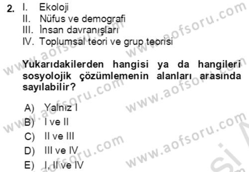 Davranış Bilimlerine Giriş Dersi 2022 - 2023 Yılı Yaz Okulu Sınav Soruları 2. Soru