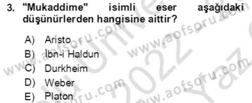 Davranış Bilimlerine Giriş Dersi 2022 - 2023 Yılı Yaz Okulu Sınav Soruları 3. Soru