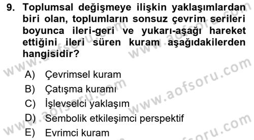 Davranış Bilimlerine Giriş Dersi 2023 - 2024 Yılı (Vize) Ara Sınav Soruları 9. Soru