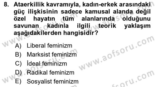 Davranış Bilimlerine Giriş Dersi 2023 - 2024 Yılı (Final) Dönem Sonu Sınav Soruları 8. Soru