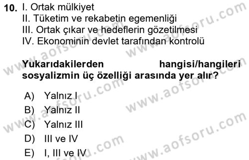 Davranış Bilimlerine Giriş Dersi 2023 - 2024 Yılı Yaz Okulu Sınav Soruları 10. Soru