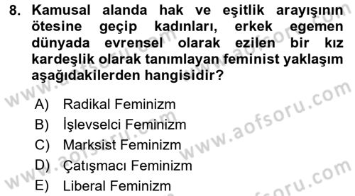 Davranış Bilimlerine Giriş Dersi 2023 - 2024 Yılı Yaz Okulu Sınav Soruları 8. Soru