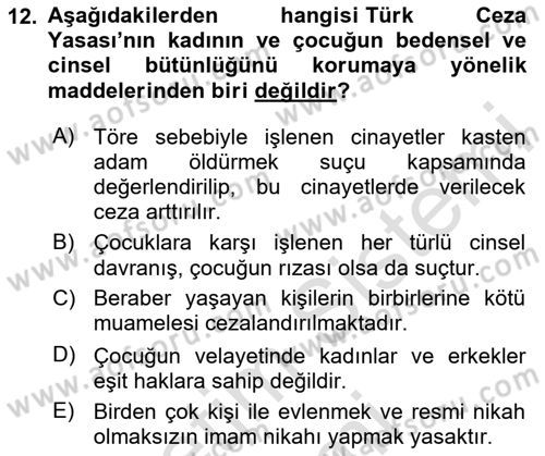 Davranış Bilimlerine Giriş Dersi Ara Sınavı Deneme Sınav Soruları 12. Soru