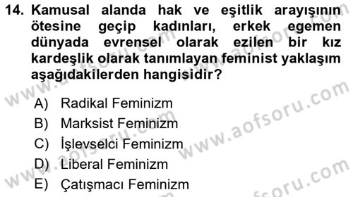 Davranış Bilimlerine Giriş Dersi Ara Sınavı Deneme Sınav Soruları 14. Soru