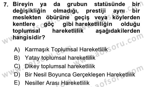 Davranış Bilimlerine Giriş Dersi 2024 - 2025 Yılı (Vize) Ara Sınav Soruları 7. Soru