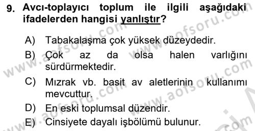 Davranış Bilimlerine Giriş Dersi 2024 - 2025 Yılı (Vize) Ara Sınav Soruları 9. Soru