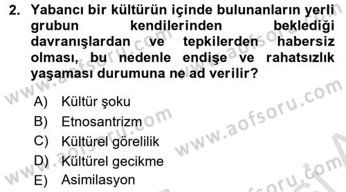 Davranış Bilimlerine Giriş Dersi 2024 - 2025 Yılı (Final) Dönem Sonu Sınav Soruları 2. Soru
