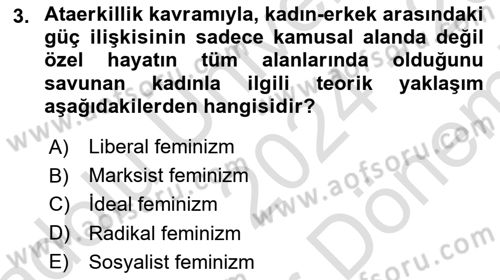 Davranış Bilimlerine Giriş Dersi 2024 - 2025 Yılı (Final) Dönem Sonu Sınav Soruları 3. Soru