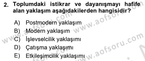 Davranış Bilimlerine Giriş Dersi 2024 - 2025 Yılı Yaz Okulu Sınav Soruları 2. Soru