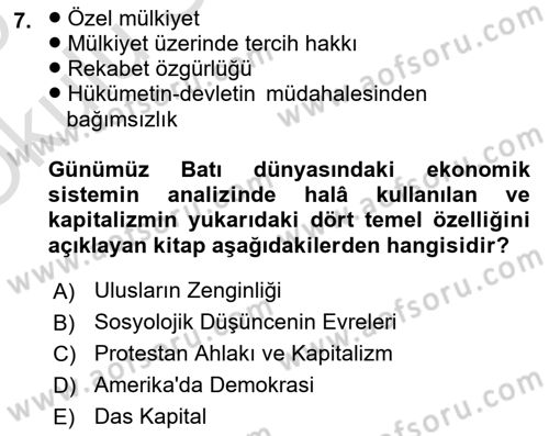 Davranış Bilimlerine Giriş Dersi 2024 - 2025 Yılı Yaz Okulu Sınav Soruları 7. Soru