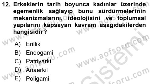 Davranış Bilimlerine Giriş Dersi 2025 - 2026 Yılı (Vize) Ara Sınav Soruları 12. Soru