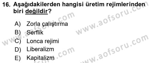 Davranış Bilimlerine Giriş Dersi 2025 - 2026 Yılı (Vize) Ara Sınav Soruları 16. Soru