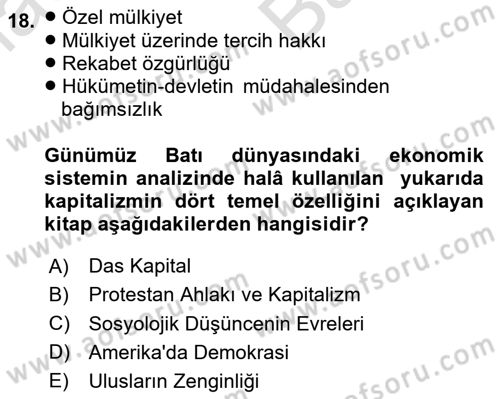 Davranış Bilimlerine Giriş Dersi 2025 - 2026 Yılı (Vize) Ara Sınav Soruları 18. Soru
