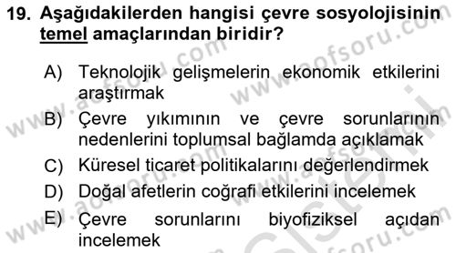 Davranış Bilimlerine Giriş Dersi 2025 - 2026 Yılı (Vize) Ara Sınav Soruları 19. Soru