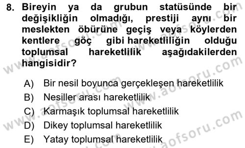 Davranış Bilimlerine Giriş Dersi 2025 - 2026 Yılı (Vize) Ara Sınav Soruları 8. Soru