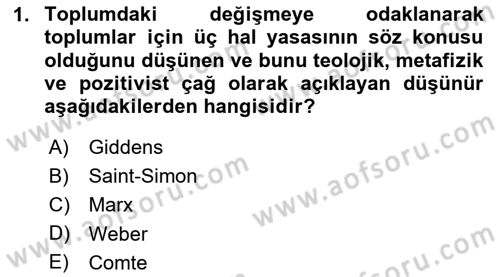 Davranış Bilimlerine Giriş Dersi 2025 - 2026 Yılı (Final) Dönem Sonu Sınav Soruları 1. Soru