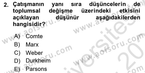 Davranış Bilimlerine Giriş Dersi 2025 - 2026 Yılı (Final) Dönem Sonu Sınav Soruları 2. Soru