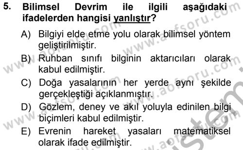 Toplumsal Değişme Kuramları Dersi 2012 - 2013 Yılı (Vize) Ara Sınav Soruları 5. Soru