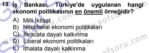 Toplumsal Değişme Kuramları Dersi 2012 - 2013 Yılı (Final) Dönem Sonu Sınav Soruları 19. Soru