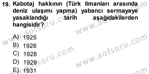 Toplumsal Değişme Kuramları Dersi 2013 - 2014 Yılı (Final) Dönem Sonu Sınav Soruları 19. Soru