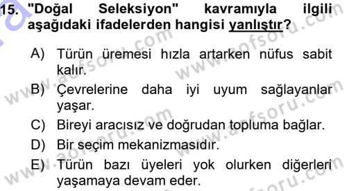 Toplumsal Değişme Kuramları Dersi Ara Sınavı Deneme Sınav Soruları 15. Soru
