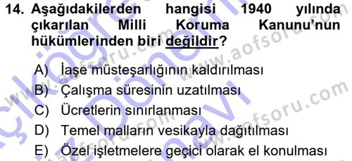 Toplumsal Değişme Kuramları Dersi 2015 - 2016 Yılı (Final) Dönem Sonu Sınav Soruları 14. Soru