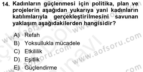 Toplumsal Değişme Kuramları Dersi 2016 - 2017 Yılı (Final) Dönem Sonu Sınav Soruları 14. Soru