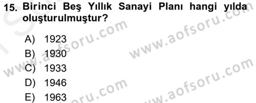 Toplumsal Değişme Kuramları Dersi 2016 - 2017 Yılı (Final) Dönem Sonu Sınav Soruları 15. Soru