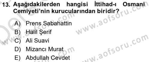 Toplumsal Değişme Kuramları Dersi 2018 - 2019 Yılı 3 Ders Sınav Soruları 13. Soru