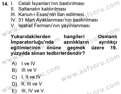 Toplumsal Değişme Kuramları Dersi 2018 - 2019 Yılı (Final) Dönem Sonu Sınav Soruları 14. Soru