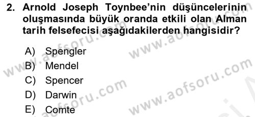 Toplumsal Değişme Kuramları Dersi 2018 - 2019 Yılı (Final) Dönem Sonu Sınav Soruları 2. Soru